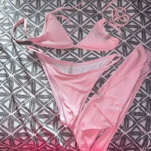Pink swimsuit set